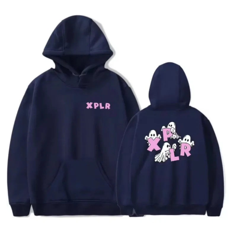 Xplr - Men's and women's long sleeved hooded sweatshirts unisex streetwear hip-hop style ghost print Sam's and Colby Merch