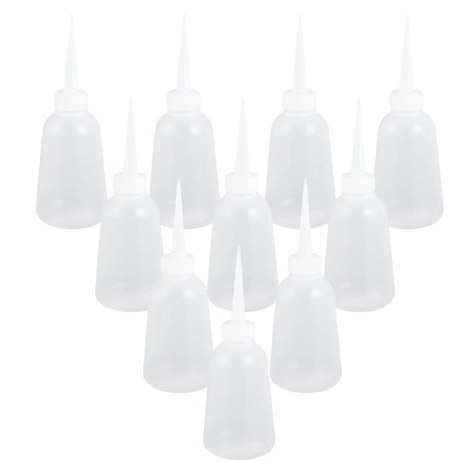 10Pcs Transparent Premium Plastic Squeeze Bottle 250Ml Liquid Glue Applicator Refillable Precision Dropper for Arts Crafts Paint