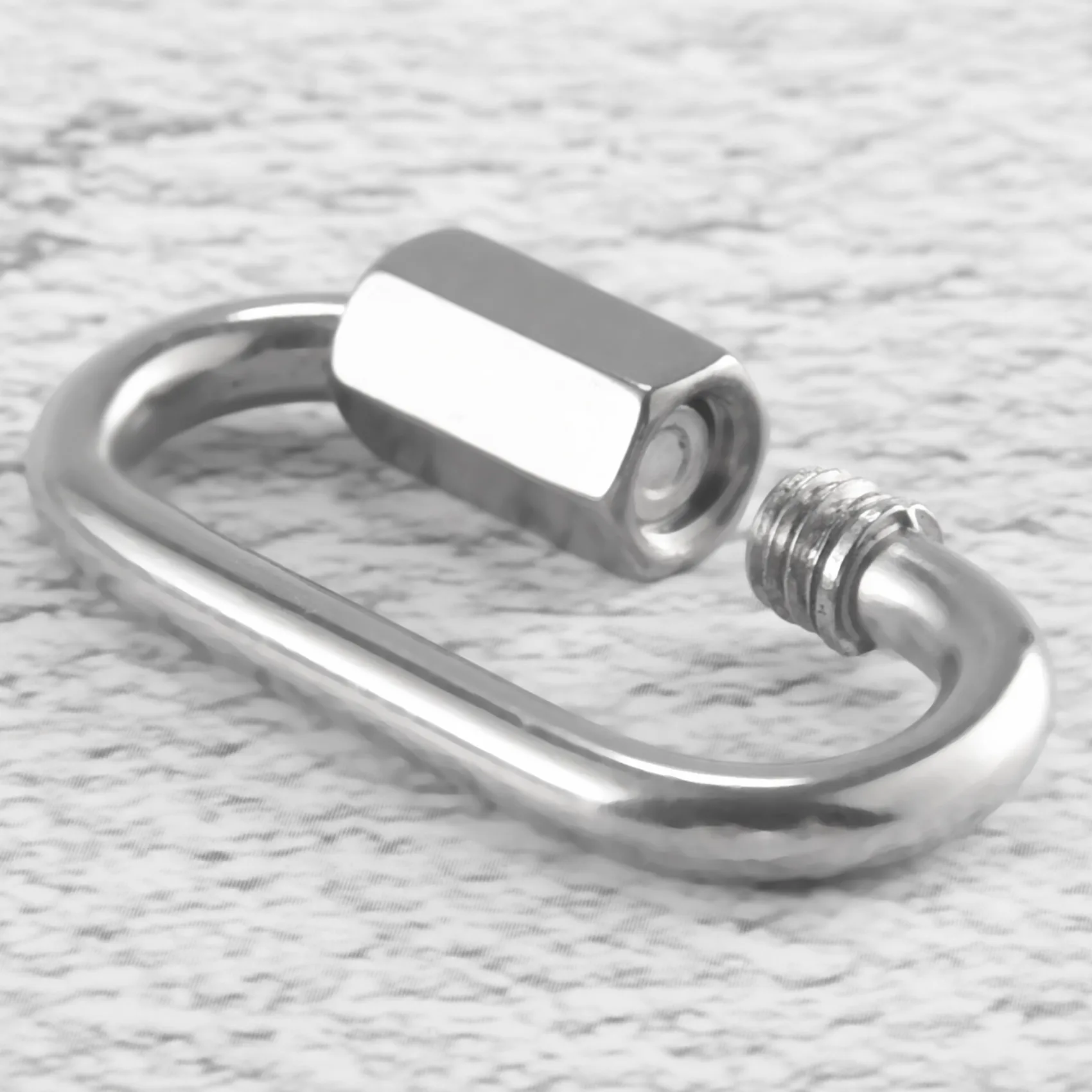 Special Offer~12 Pcs Quick Link 4MM Stainless Steel Chain Connector,Heavy Duty D Shape Locking Looks For Carabiner, Max.Load