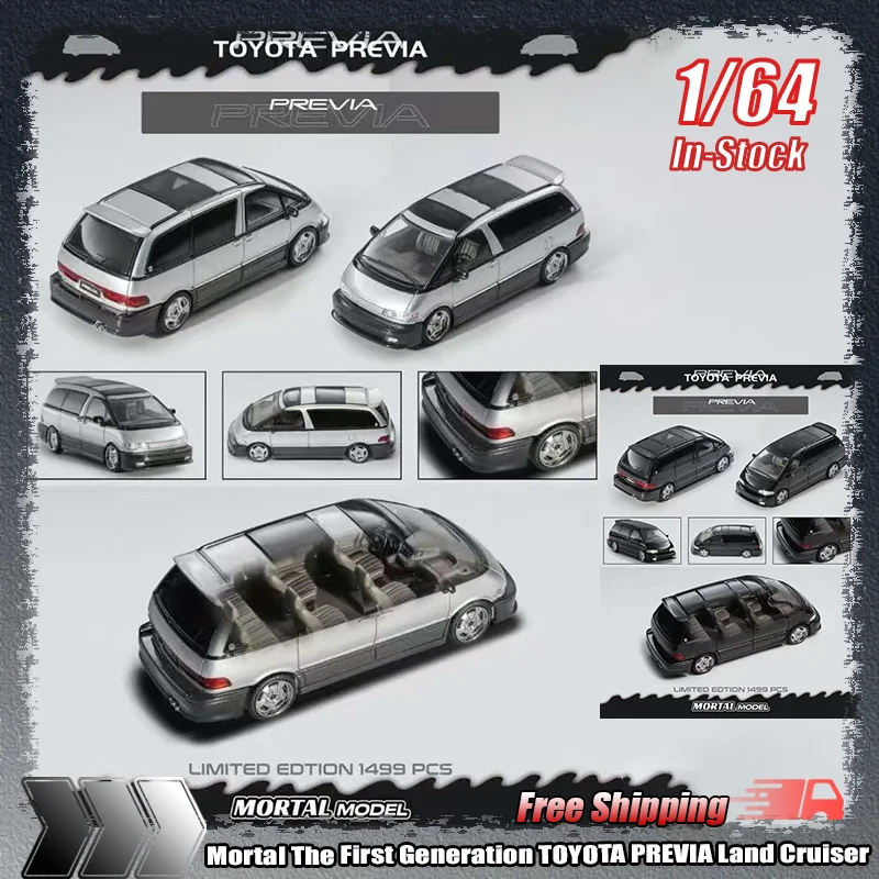 

В наличии Mortal 1:64 Apa-Xpo 2025, издание событий Toyota Previa Land Cruiser, модель автомобиля из сплава, имитация коллекционной игрушки на заказ, подарок