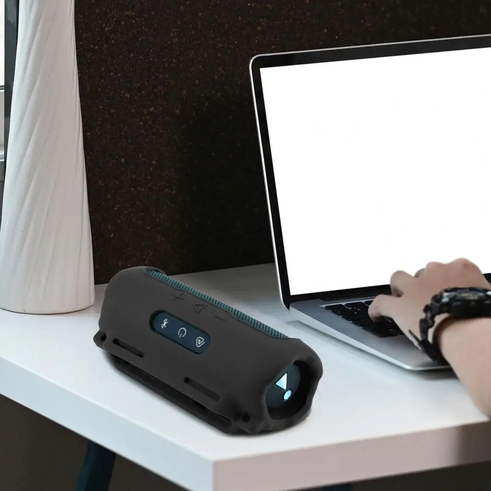 حافظة مكبر صوت سهلة التركيب مقاومة للماء من السيليكون لهاتف Jbl Flip 7 مع تثبيت عمود عربة الجولف متوافق مع البلوتوث