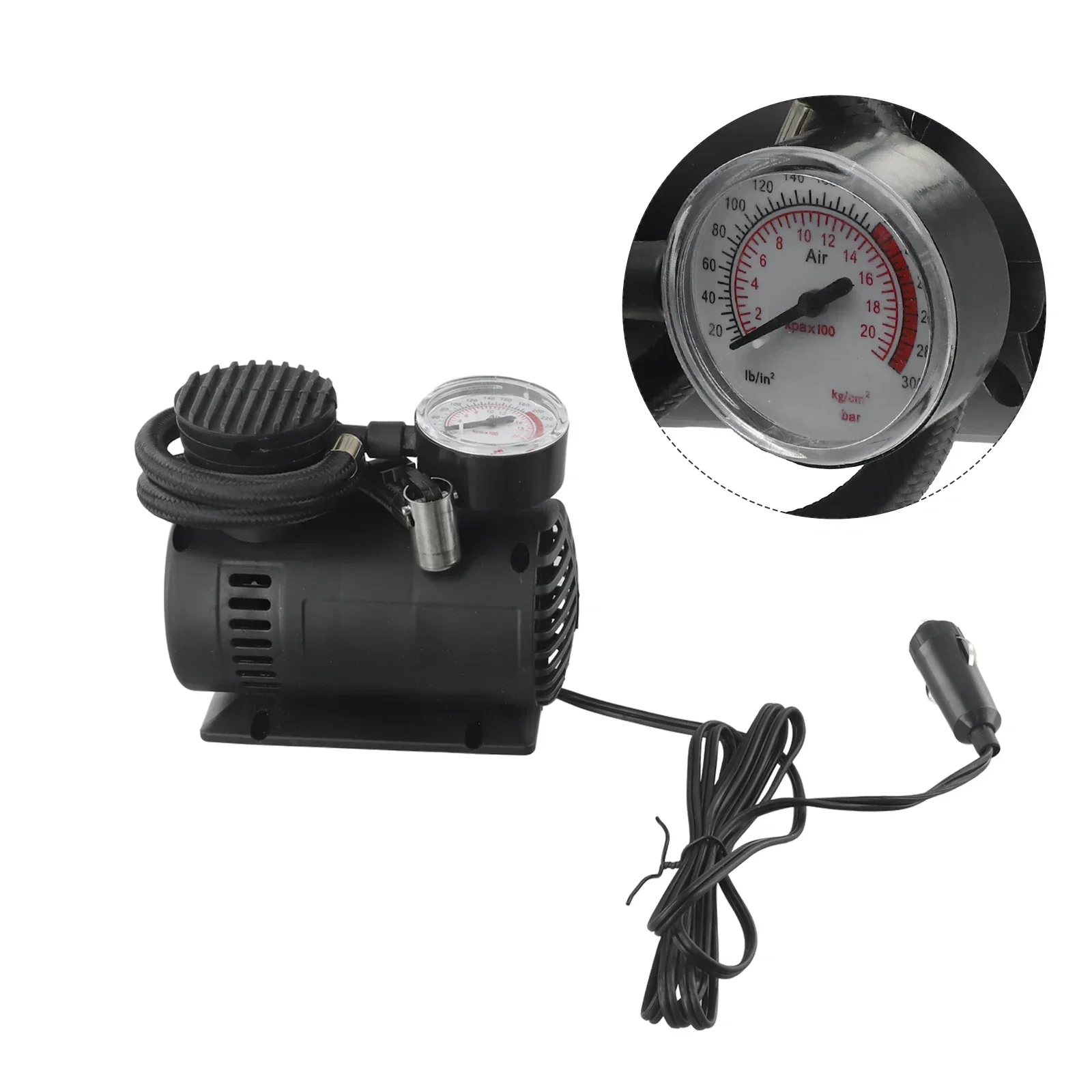 1pc Car Air Pump Portable 12V 300psi Air Compressor Pump Tire Tyre Inflator For Auto Motorcycle Accessories Universal Fitment