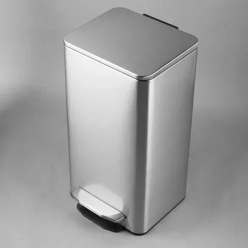 Stainless Steel Trash Can Kitchen 30L Touchless Metal Trash Can Nordic Narrow Poubelle De Cuisine Cleaning Supplies