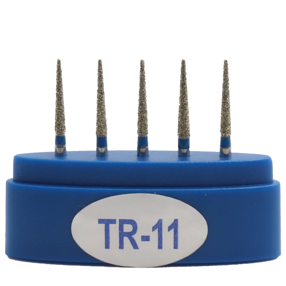 

5x5 шт./упак., стоматологические алмазные боры серии TR, конические стоматологические сверла с круглым концом, поставка клиники, технический стоматологический материал
