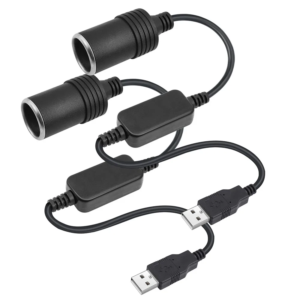 

Driving Recorder Power Cord USB To Cigarette Lighter Female Socket USB 5V To 12V Boost Power Adapter Cable