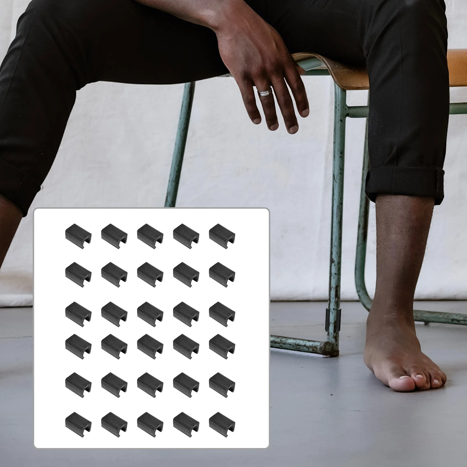 

100pcs Non-Slip Furniture Feet Pads Durable Pe Floor Protector Chair Legs Covers Tips Caps For Home Office Furniture Accessories