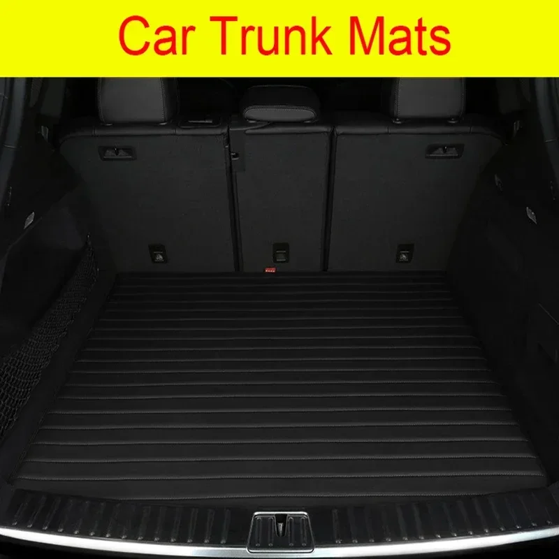 Stripe Style Artificial Leather Car Trunk Mat for Tesla Model Y Model 3 Model S Model X 6 Seat Car Accessories