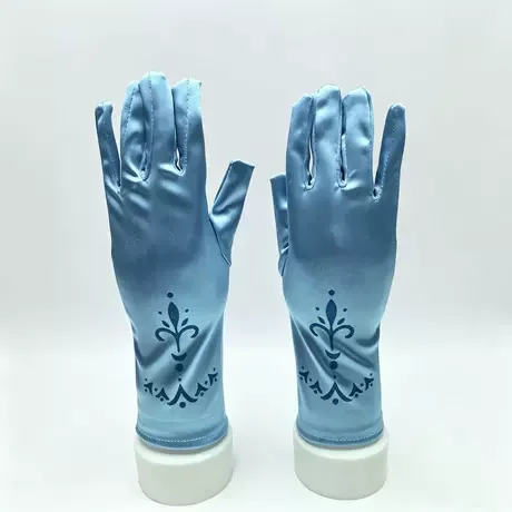 Disney Frozen Elsa Princess Blue Gloves, Bridal Wedding Gloves, Photo Shoot Gloves, Formal Dress Accessories