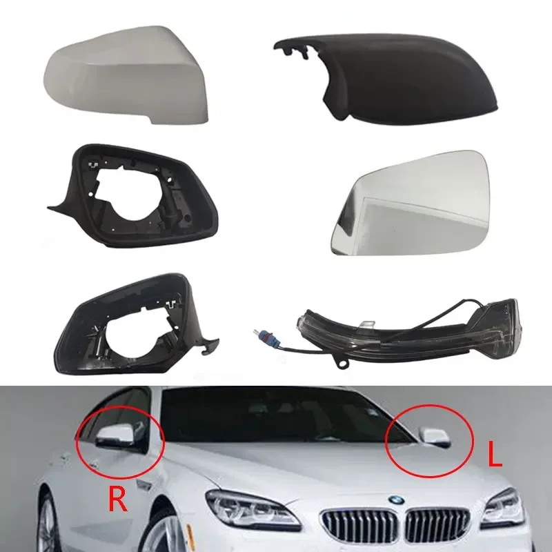 

Rearview Mirror Cover Frame Shell Glass Indicator Light For BMW 5 6 7 Series F10 F11 F18 F07 F06 F12 F13 F01 F02 2014-2017