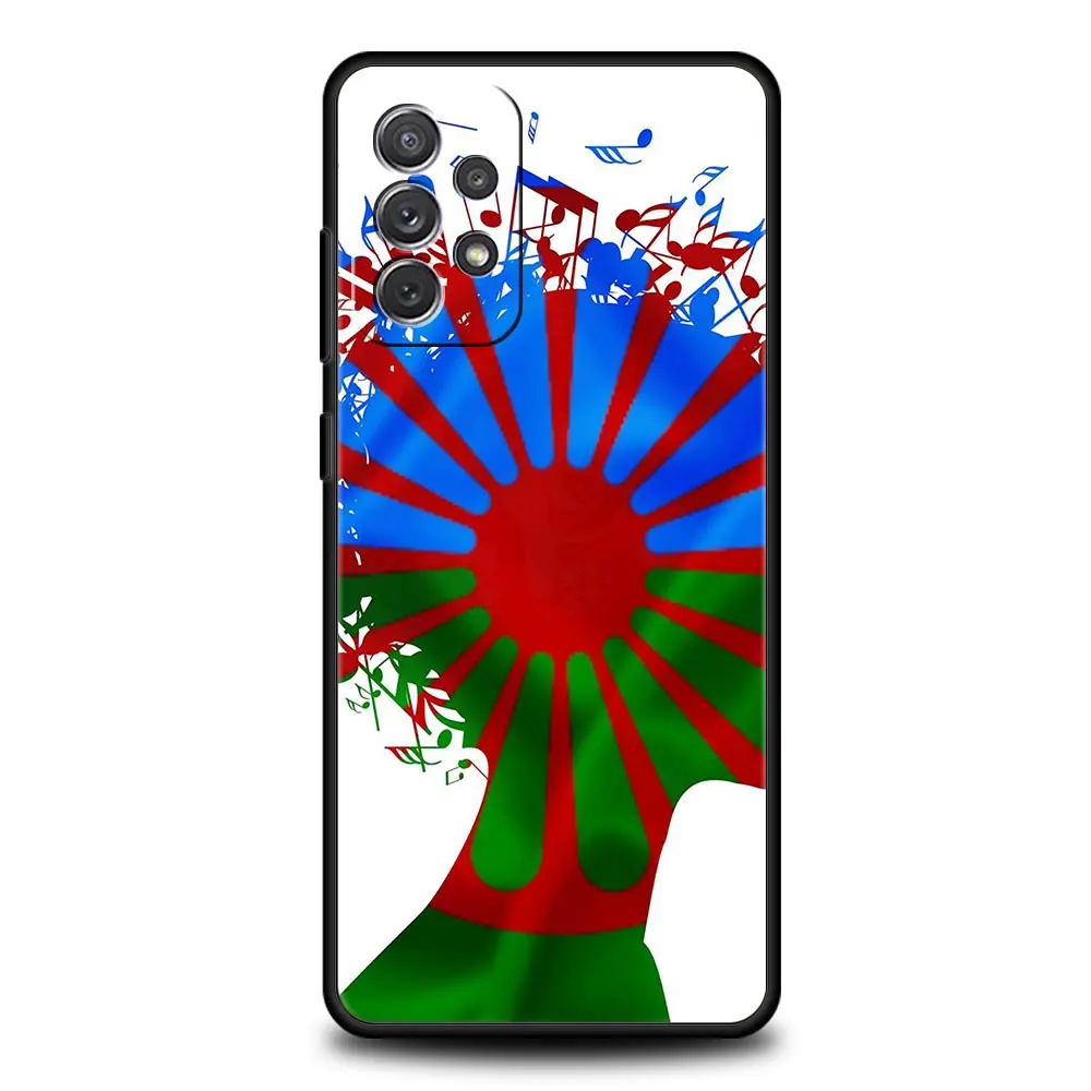 Gypsy Romani Roma Flag Phone Case For Samsung Galaxy A51 A71 A41 A31 A21S A11 A01 A03S A12 M31 M22 A32 A52 A13 5G Silicone Cover