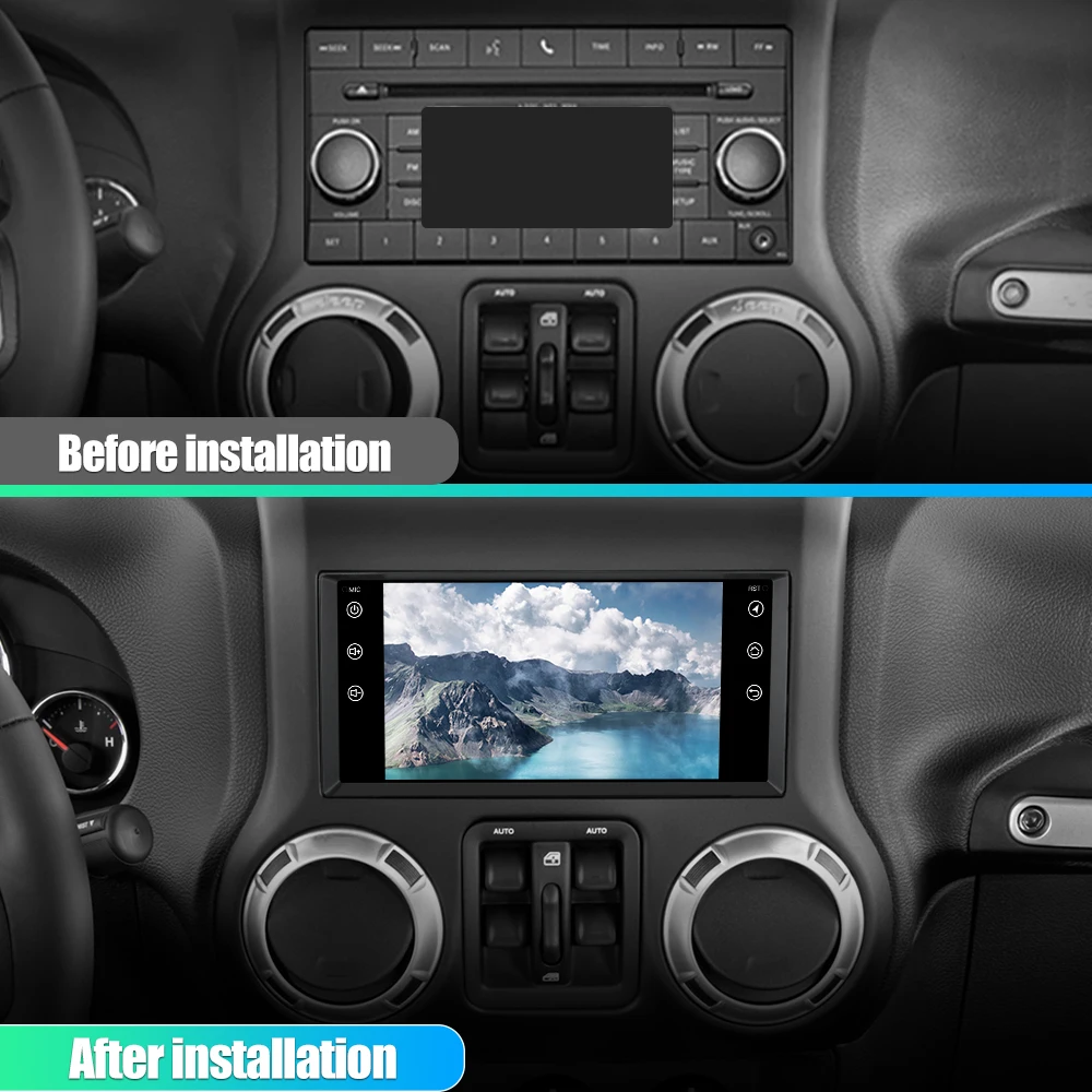 AWESAFE Wireless CarPlay Android 12 Radio For JEEP Wrangler JK Dodge Chrysler GPS Navigation Stereo Car Intelligent Systems