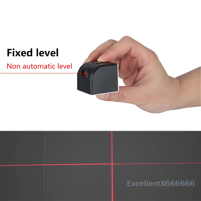 Laser Level Portabel Merah yang Dapat Diisi Ulang via USB; Ukuran Miniatur, Garis Silang; Ideal untuk Proyek DIY