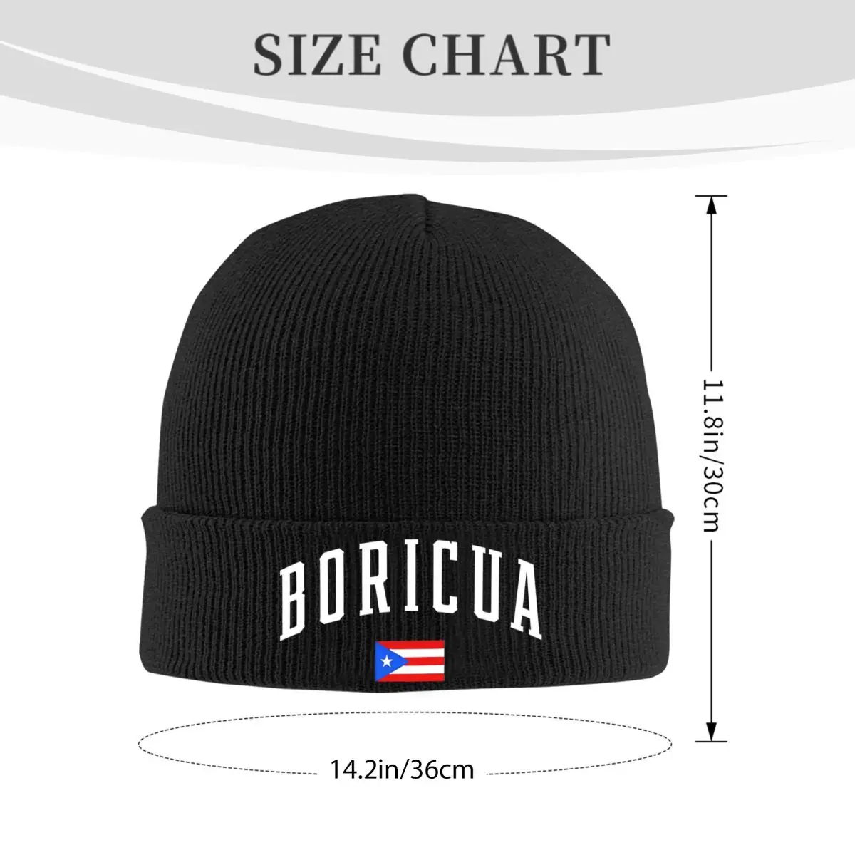 Boricua-Sombrero de Puerto Rico Rican, gorros de punto, gorros cálidos, gorros Unisex, Otoño e Invierno