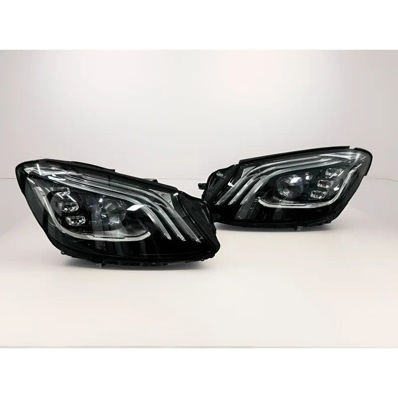 For Mercedes S Class W222 2017- 2020 High Triple Eye LED Headlight Left Right Sold Separately No Night Vision A2229068704 A2229