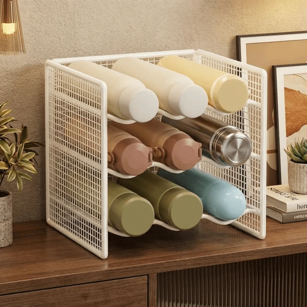 

2/3/4 Layers Multi-layer Cup Storage Rack Large Capacity Space Saving Metal Cup Holder Iron Breathable Wine Water Bottle Holder
