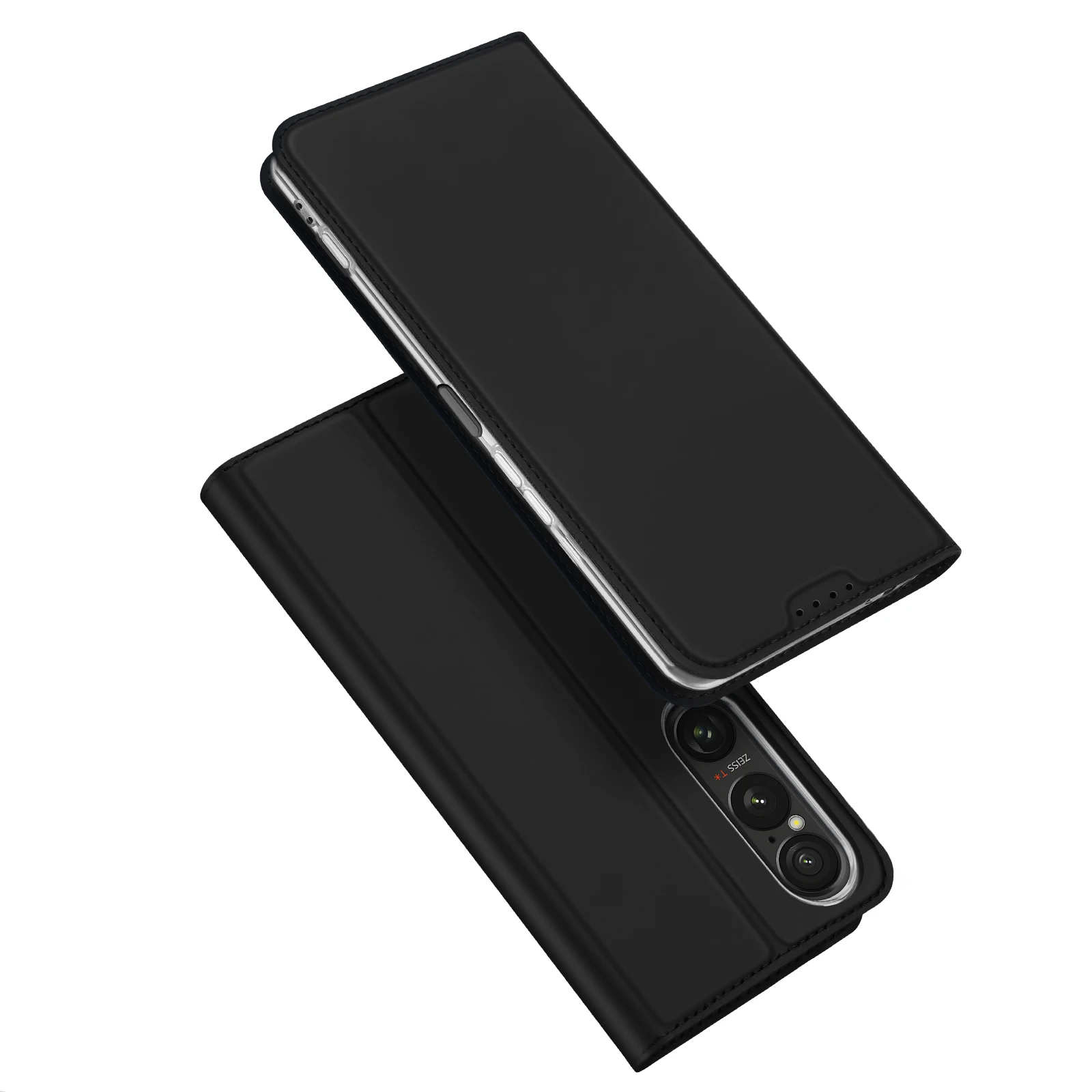 

For Sony Xperia 1 VII Case DUX DUCIS Skin Pro Series Leather Stand Cover Card Holder - Black