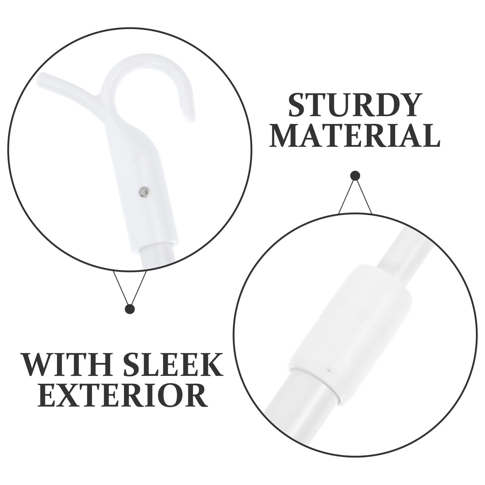 

1pcs Blinds Hanging Rod Wand 24 Inch White for Window Louver Tilt Vertical Replacement Parts Stick Home Office PP Material Long