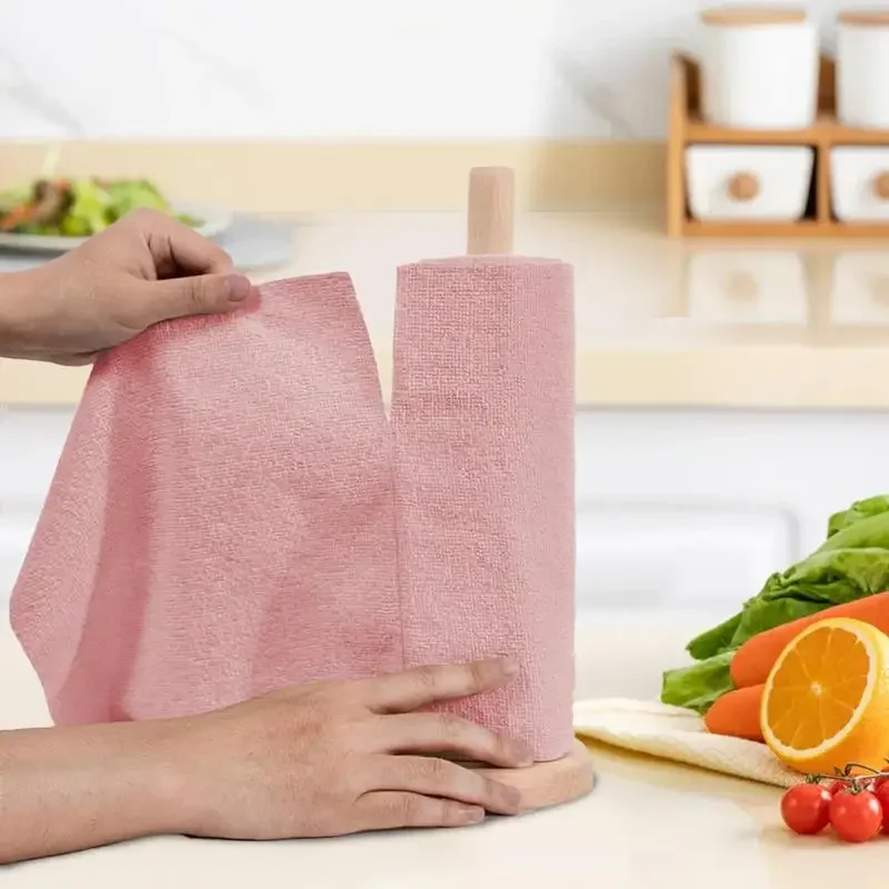 20 Sheets Reusable Washable Rags Microfiber Cleaning Cloth Roll Tear Away Towels for Kitchen Car Drying Dishes Convenient