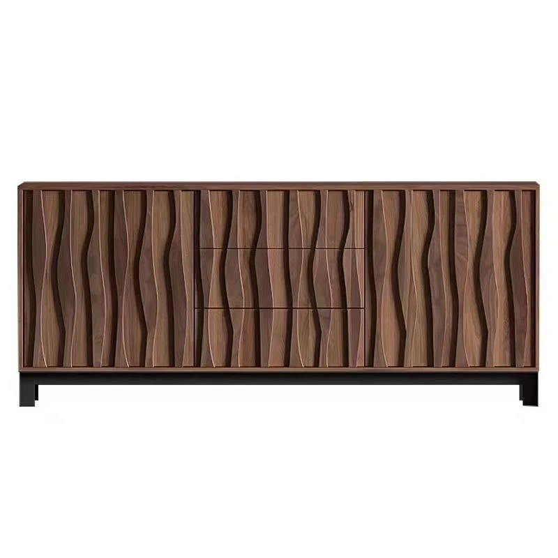 

Nordic wabi-sandy wind solid wood dining side cabinet log minimalist locker household kitchen locker TV cabinet