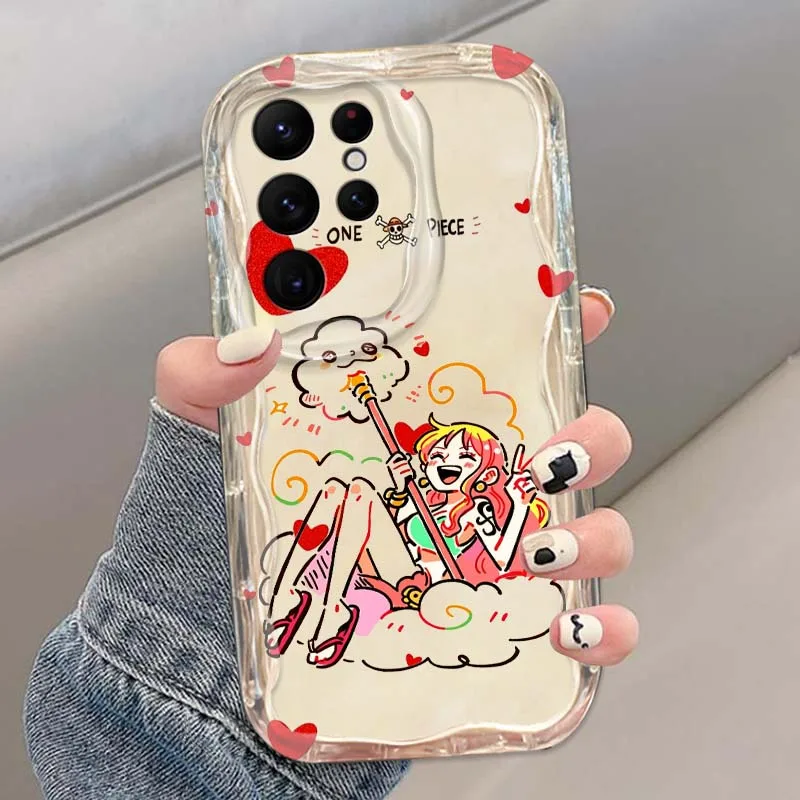 الحب قطعة واحدة غطاء لسامسونج غالاكسي S25 S24 S23 S22 S21 S20 الترا زائد FE لايت موجة النفط قضية الهاتف غطاء #6