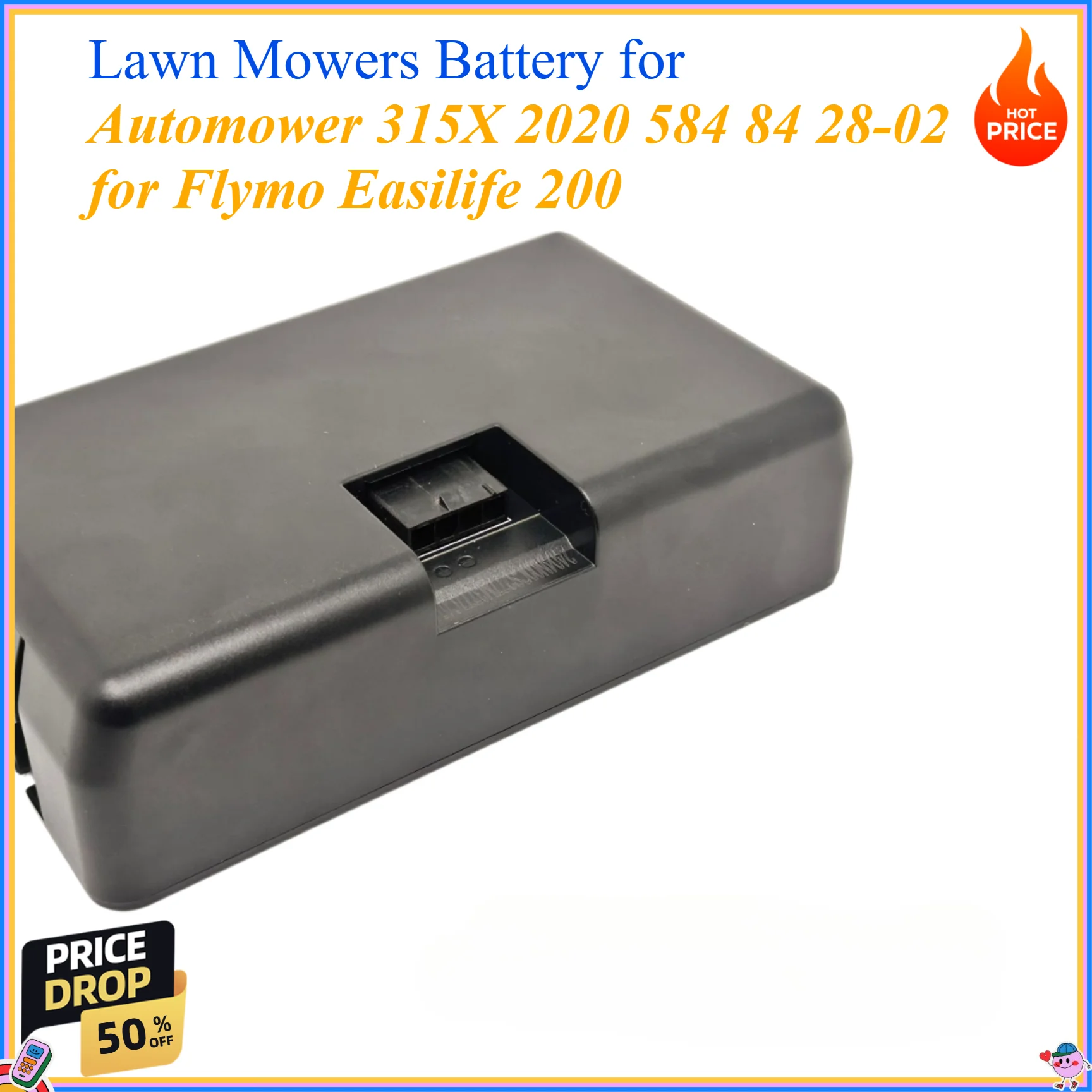 Lawn Mowers Battery for Gardena Sileno Life,Automower 315X 2020 584 84 28-02 for Flymo Easilife 200