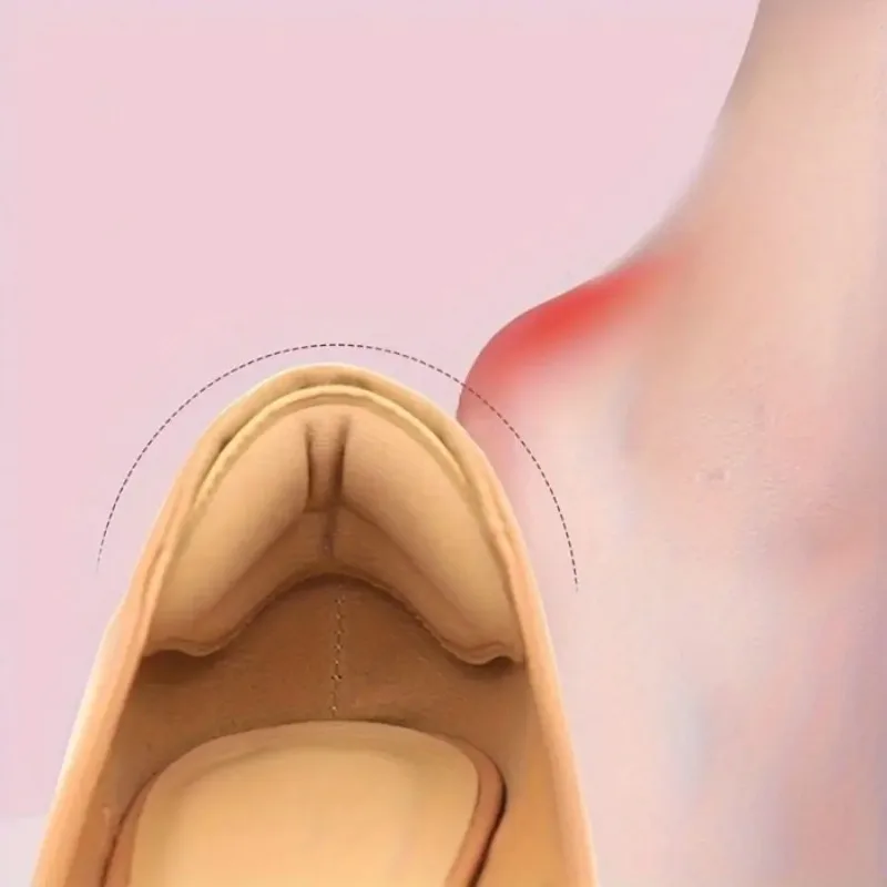 4 أزواج كعب النعال منصات التصحيح لتخفيف الآلام مكافحة ارتداء وسادة قدم الرعاية كعب حامي لاصق الخلفي ملصق نعل #5