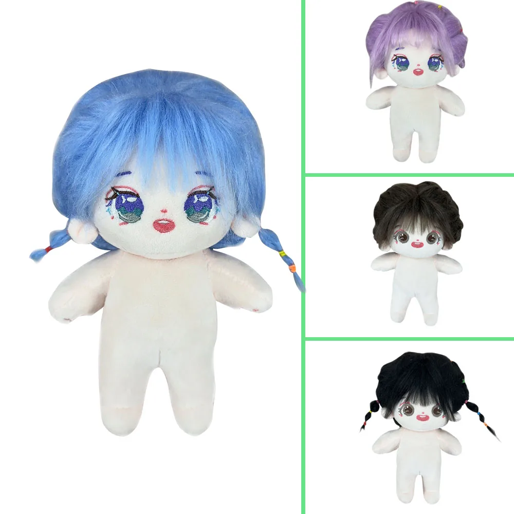 

Cute 20cm Soft Stuffed Doll Cotton Star Humanoid Dolls Anime Cartoon Fried Curly Hair For Girls Boys Birthday Xmas Gift Toys