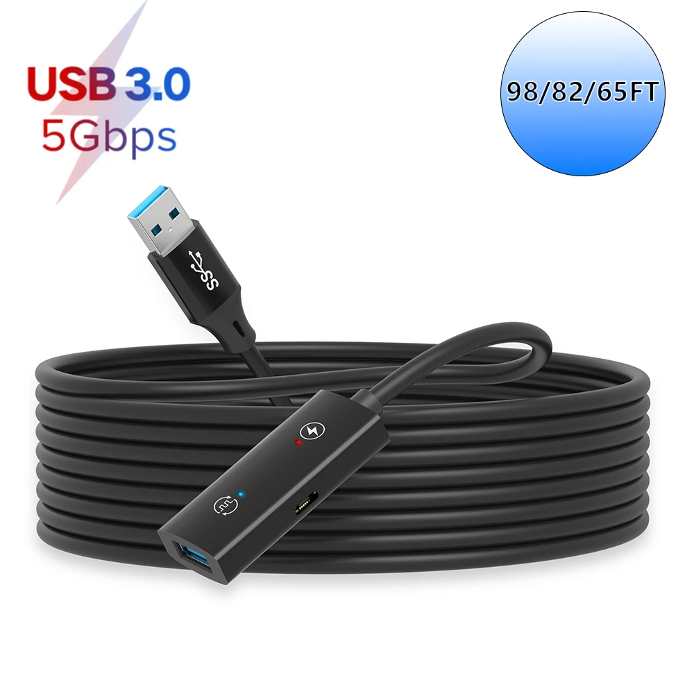 Кабель-удлинитель USB 3,0, 30-5 м, штекер-гнездо, для ПК, ноутбука, Smart-TV, PS4, Xbox, SSD, камера, жесткого диска