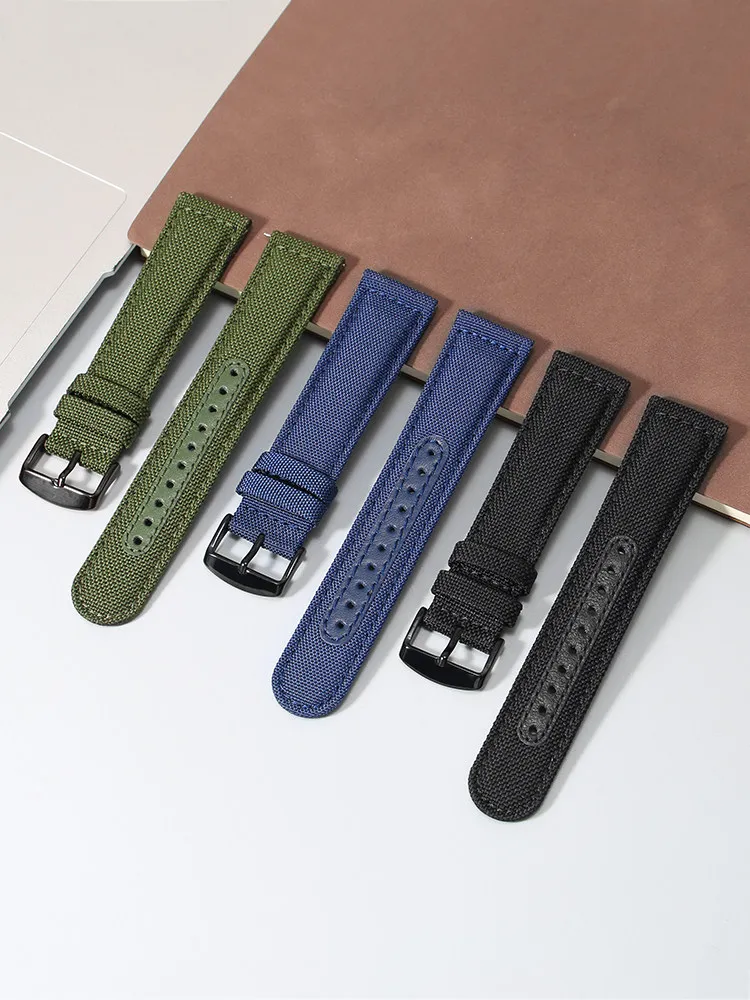 Suitable for Longines Kangkas Pioneer Classic Reproduction Legendary Diver Nylon Watch Strap Men 21 22mm