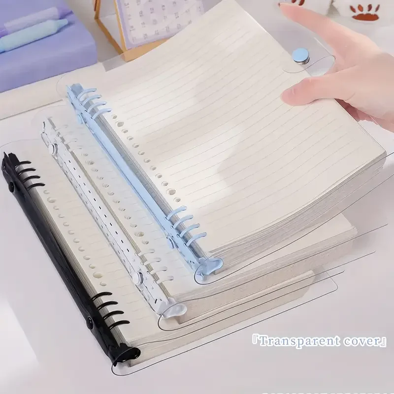 120 Pages School Useful A5 Notepad Detachable Spiral Binding Stationery Transparent Soft Cover Notebooks Diary Notebook Office