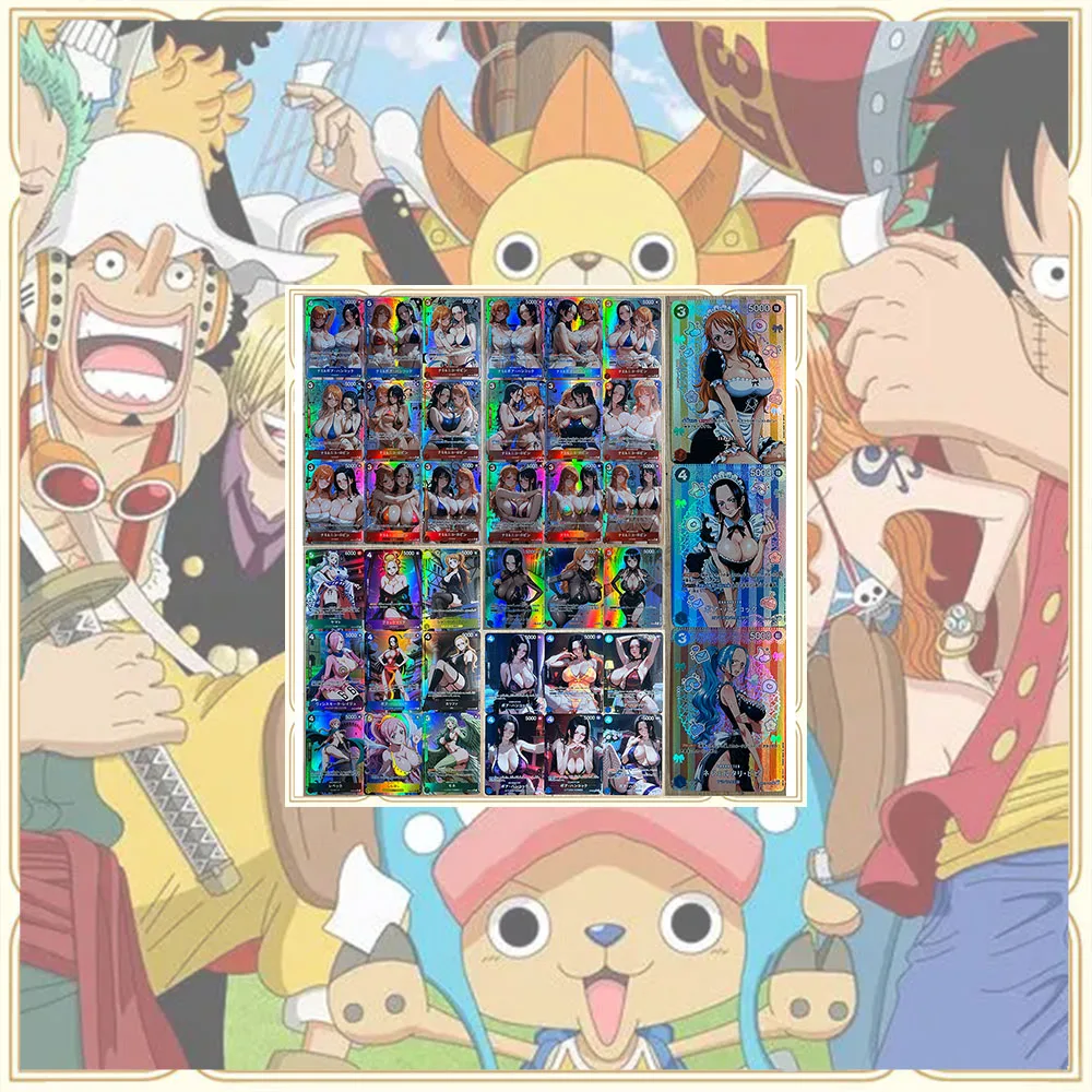 Anime One Piece DIY ACG Yamato Charlotte Pudding Nami Reiju Spielzeug Premium Glitzer Sammelkarte Weihnachts- und Geburtstagsgeschenke