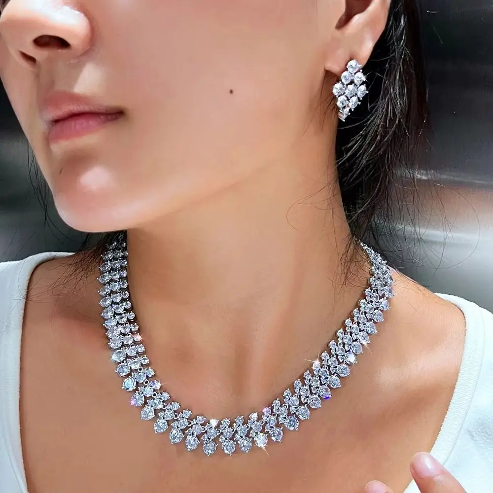 Pera Exquisite Luxury Women Jewelry Set 2PCS Cubic Zirconia High Quality Saudi Arabia Bridal Wedding Jewellery Accessories JS001