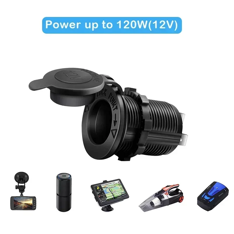 12 فولت USB لوحة مقابس شحن سريع 3.0 20 واط المزدوج PD USB C المقبس منفذ ولاعة السجائر محول لسيارة قارب RV دراجة نارية