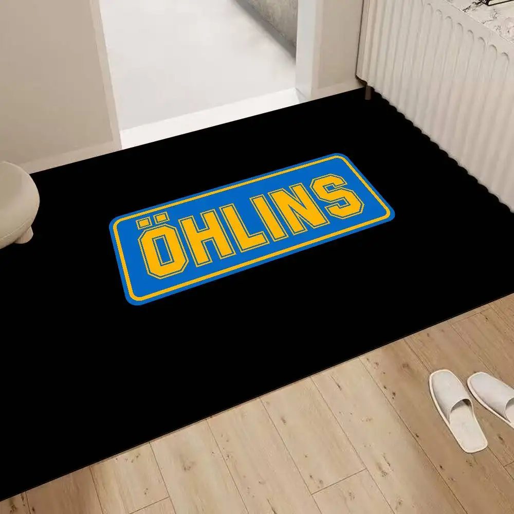O-Ohlins Motorcycle Kitchen Mat Nordic Style Bedroom Living Room Doormat Home Balcony Anti-Slip Welcome Rug