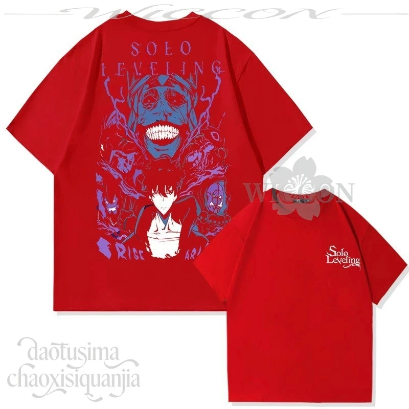 سولو أنيمي فيلم ليف تأثيري سونغ جين وو زي 10 ألوان التي شيرت Fanart الكرتون الصيف دعوى هالوين عيد الميلاد حفلة كوسفخ #6