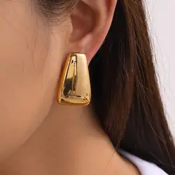 ENFASHION Smooth Irregular Stud Earrings For Women's Aretes De Mujer 18k Gold Plated Eye Catchy Fashion Jewelry Party E241583