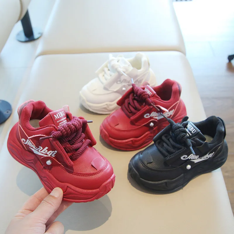 

2025 Autumn New Kids Thick Soled Sneakers Comfort Anti Slip Girls Casual Shoes Simple Versatile Boys' Shoes Zapatillas De Mujer