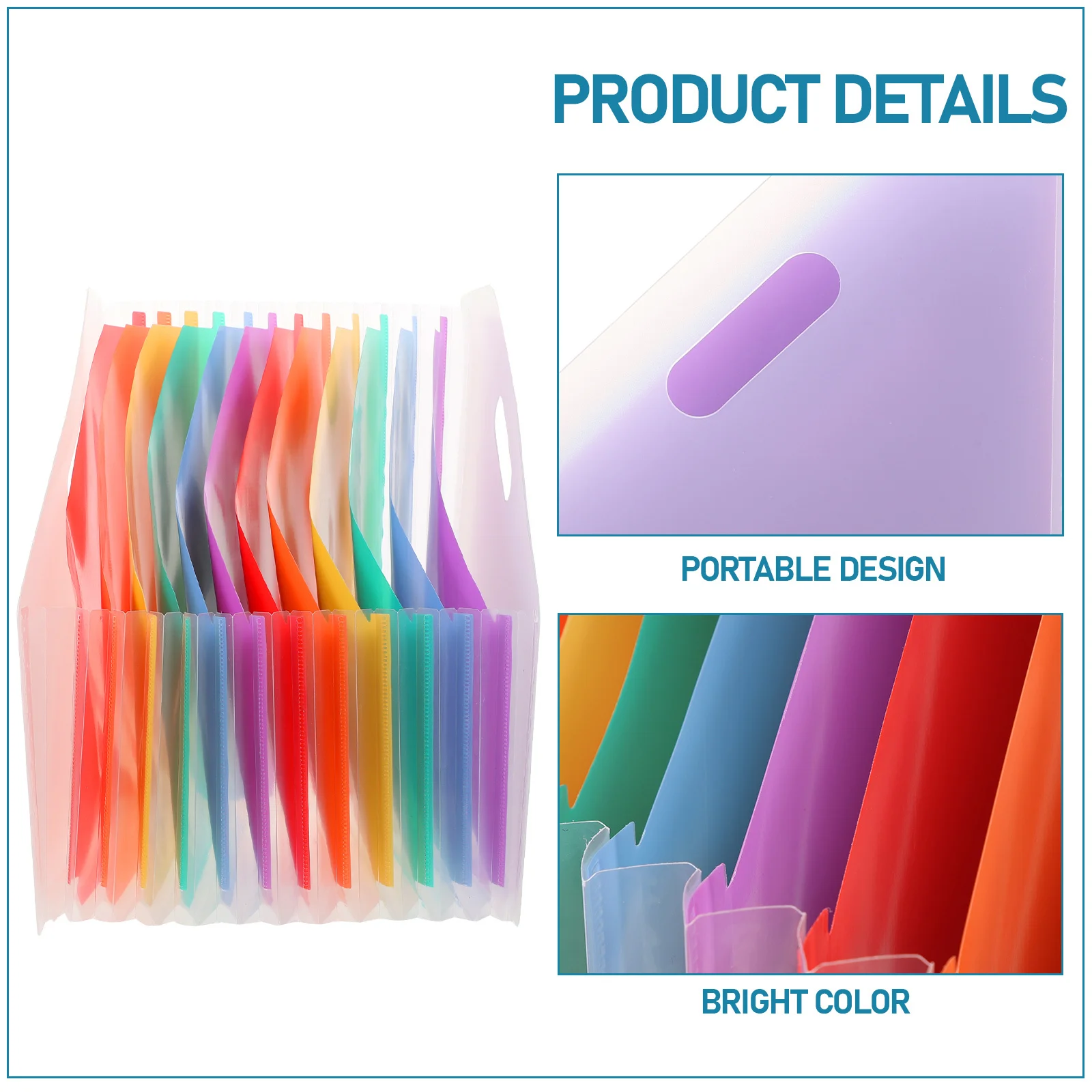 مجلد الأكورديون ذو سعة كبيرة منظم الملفات الدائمة لسطح المكتب وحامل مستندات بلاستيكي قابل للتوسيع للاستخدام المكتبي والمنزل والمدرسة #1