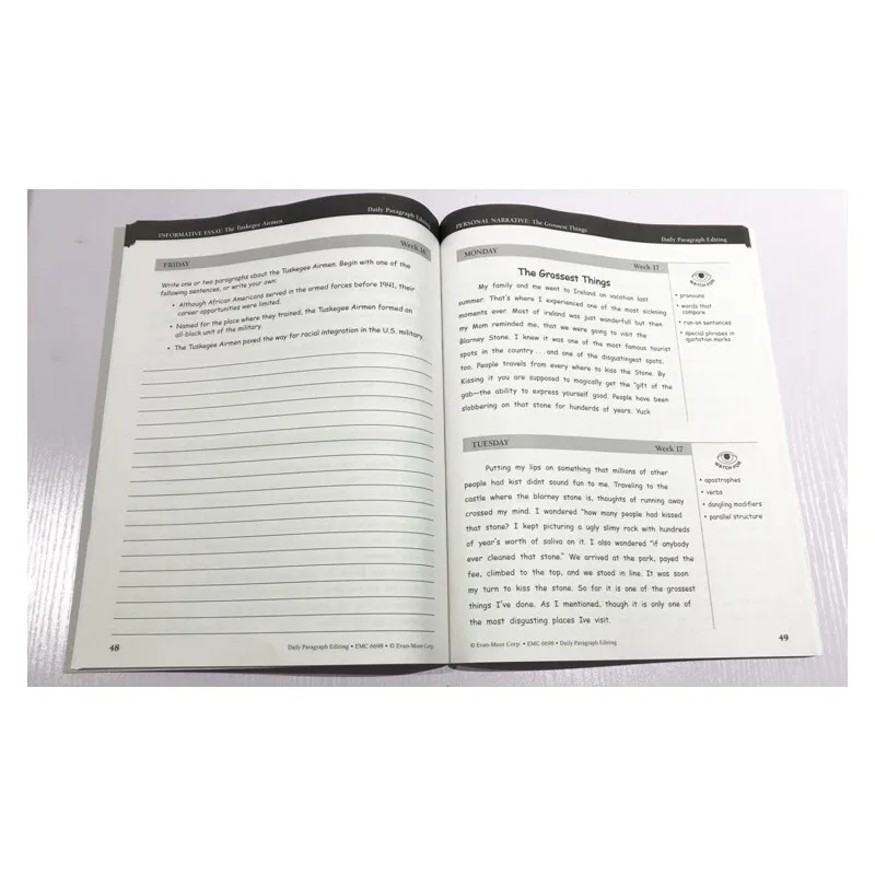 Evan-Moor 03/mia Edition Cahier de travail, Grade 8 SE, 10, 11, 12, 13 ans, Livre en anglais 9781609638887