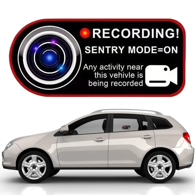 Camera Recording Warning Stickers Car Security Stickers for Warning Clear Printing Car Body Decals for Minivan Trucks Motorcycle