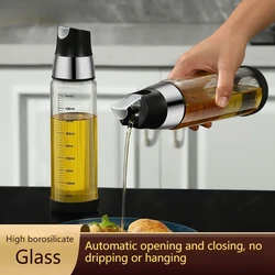 Y189 Automatic opening closing oil pot Kitchen High Temperature Glass Oil Jar Leak-proof soy sauce vinegar sesame Bottles