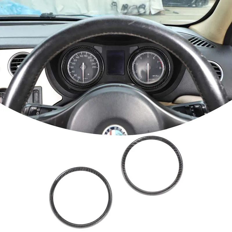 Real Carbon Fiber used for Alfa Romeo 159/Brera/Spider2004-2011 instrument display panel decorative ring car interior stickers