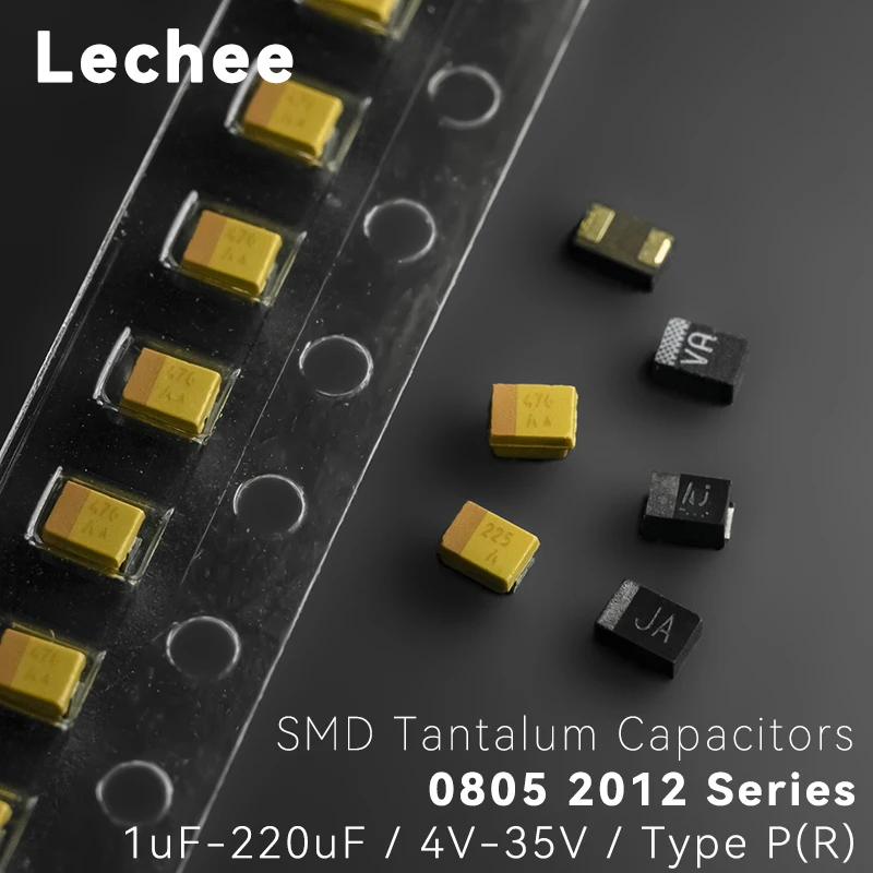 2012 Type P SMD Tantalum Capacitors 0805 1uF 1.5uF 2.2uF 3.3uF 4.7uF 10uF 15uF 22uF 33uF 47uF 100uF 220uF  4V 6.3V 10V 16V 35V