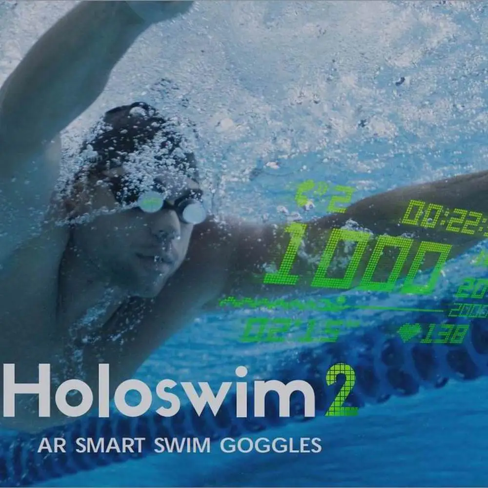 Inteligentny okulary pływackie Holoswim 2S anty pot opaska monitorująca aktywność fizyczną wyświetla Twoją wydajność