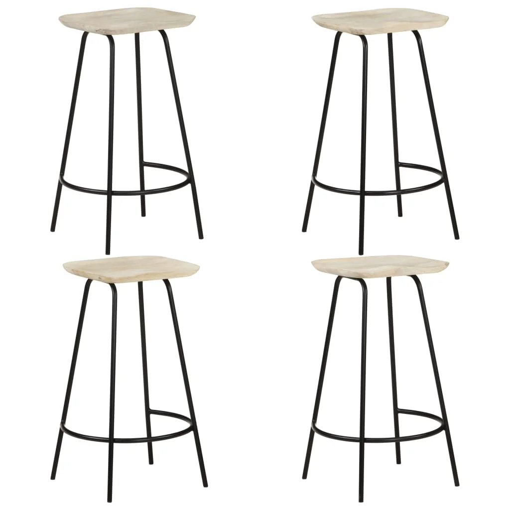 

vidaXL Bar Stools 4 pcs Solid Mango Wood