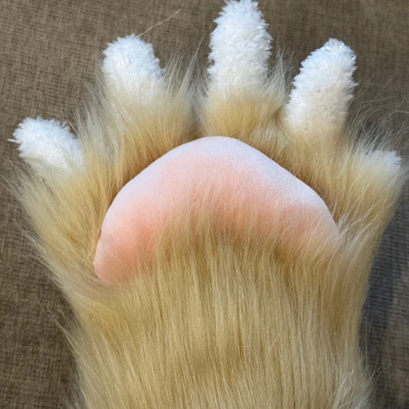 Handmade Furry Paw Gloves Cosplay Costumes Cat Sheep Claw Rabbit Fursuit Animal Claw Cute Furry Animal Claw Cat Claw Gloves