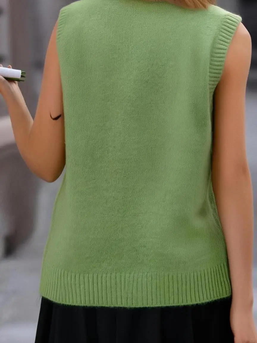 Camiseta sin Mangas de Punto Talla Grande - usage example