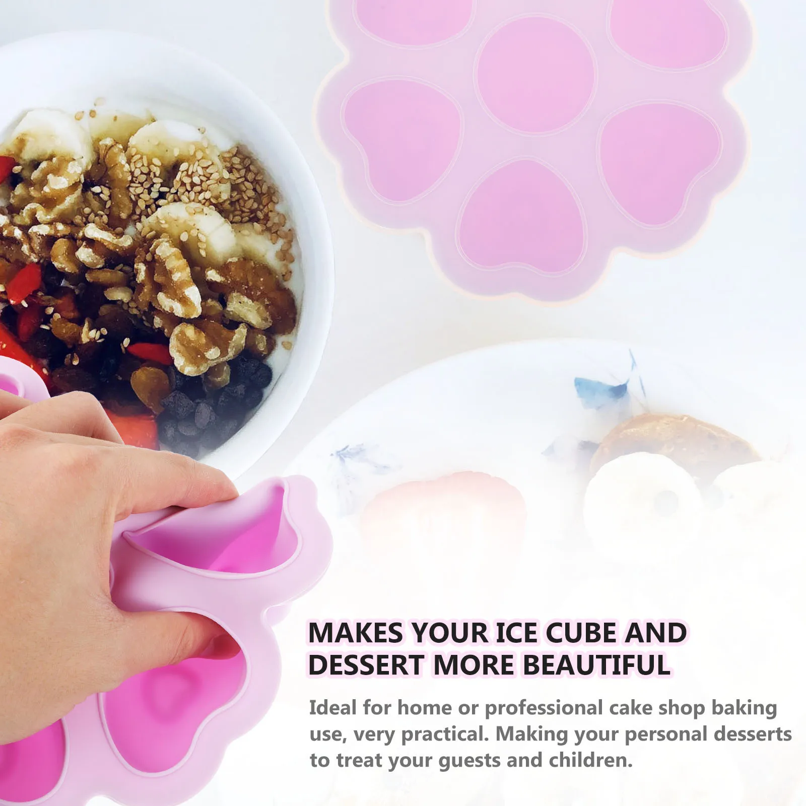 

Heart Shaped Ice Cube Tray Creative Baking Molds Nonstick Easy Demould DIY Desserts Chocolate Biscuit Molds Silicone Mold