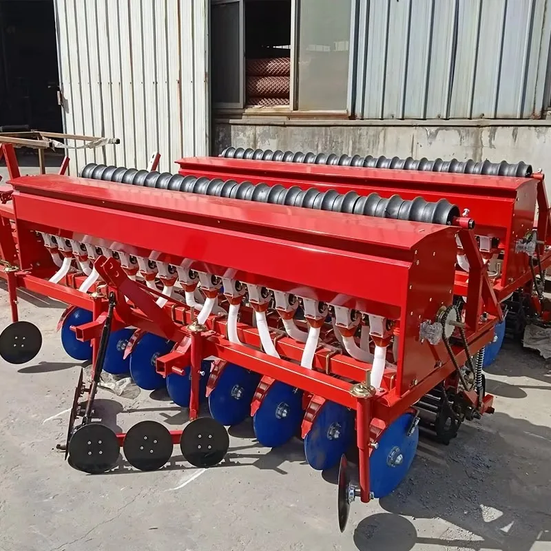 Tractor Mounted Farm Seed Planter 6 9 12 14 16 18 20 24 Rows Wheat Dry Rice Alfalfa Grass Fertilizer Seeder