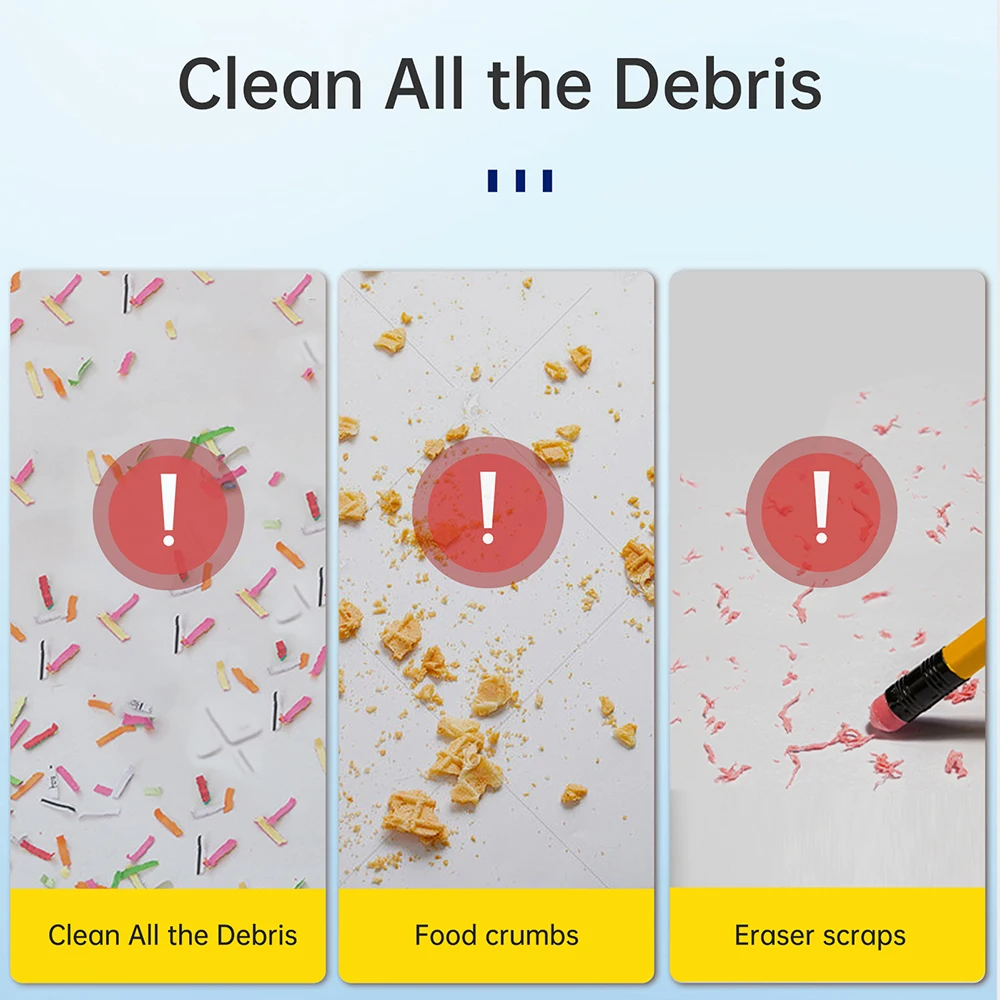 مكنسة كهربائية صغيرة لسطح المكتب لطيف الجدول مكنسة الغبار الكرتون فراغ بطارية قابلة للشحن لتنظيف فتات الغبار وقصاصات الشعر